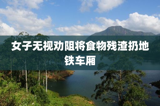 女子无视劝阻将食物残渣扔地铁车厢